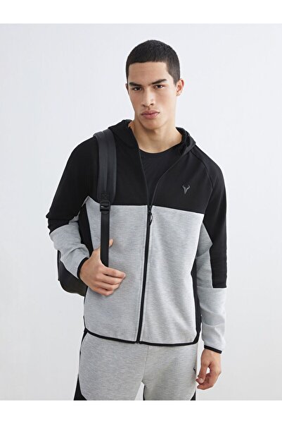 LC Waikiki Xside Active Hooded Long Sleeve Men's Zip-Up Sweatshirt