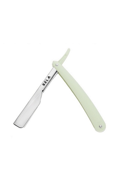 SELA Brici drept de barbier cu mâner din plastic -