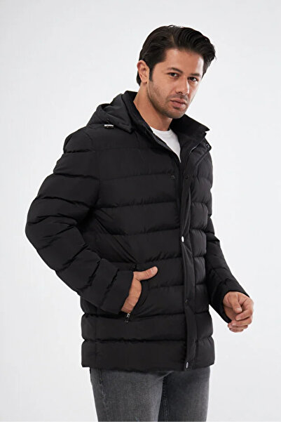 COMPİERE Water Repellent Coat Hooded Layered Coat