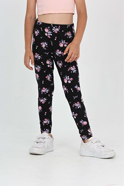 Toontoy Girl's Printed High Waist Basic Leggings