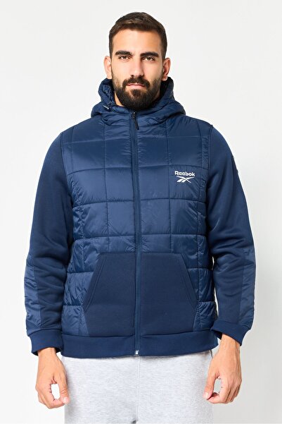 Reebok Men Sportswear Fit Long Sleeve Outdoor Puffer Jacket, Navy