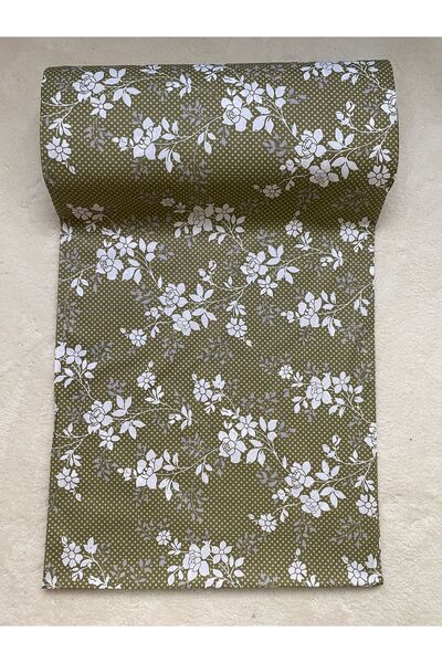 Teksev Solina Floral Patterned 100% Cotton Green Duvet Cover, Bed Sheet, Pillowcase, Meterage Fabric | 100-240 cm