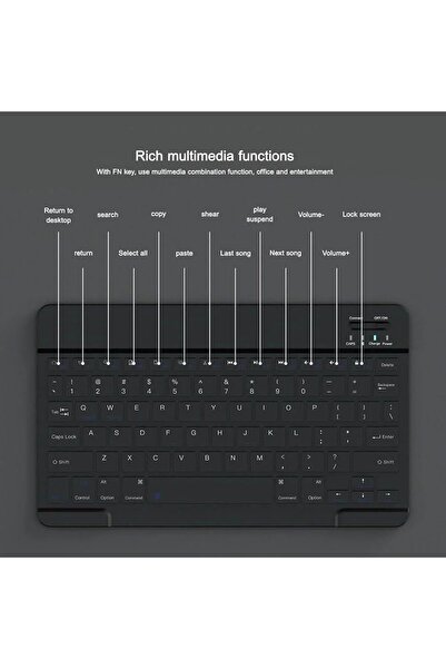 Yuwell YU WELL Ultra-Slim Bluetooth Keyboard & Mouse Combo Rechargeable Wireless Set (Black)