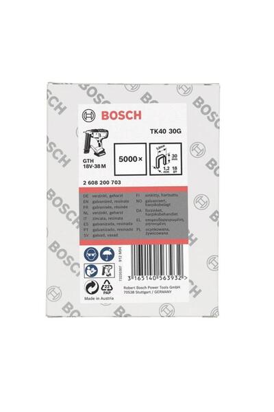 Bosch TK40 30G Dar Zımba Teli 5,8x30 mm 2608200703