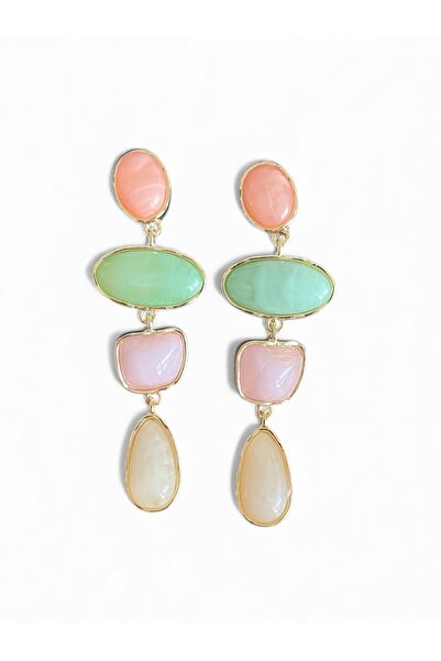 Hoop jewelery Colorful Earrings in Long Form with Dangling