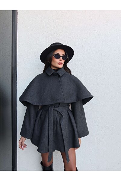 ESRAHELVACI Cape Detail Cashmere Coat