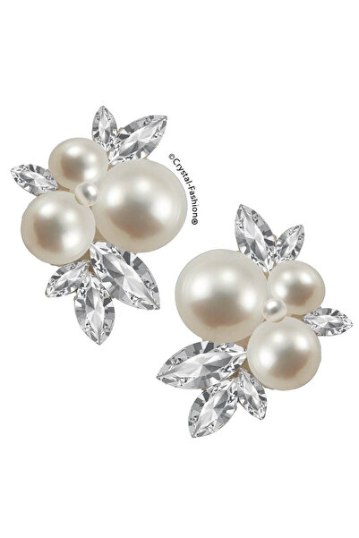 Crystal-Fashion® Cercei Argint 925 cu cristale si perle Darling 2,8cm surub C...