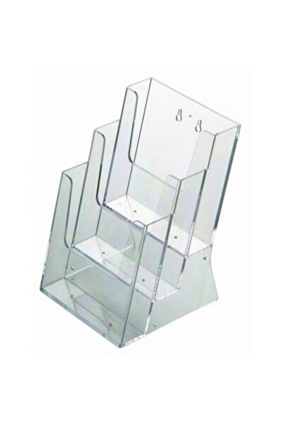 RullPaper Suport transparent pentru broșuri A4 cu 3 niveluri