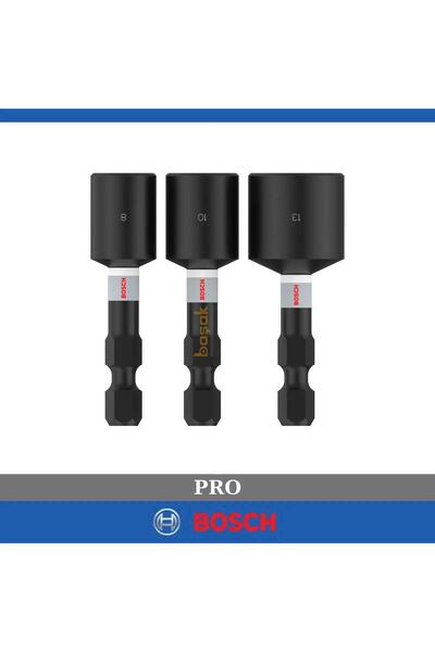 Bosch Pro Impact 8-10-13 mm 3'lü Manyetik Çatı Lokması 2608521U64