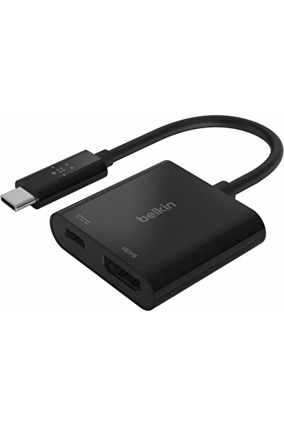 Belkin USB-C to HDMI Adapter + Charge (Supports 4K UHD Video, Passthrough Power up to 60W)