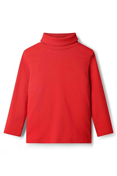 Babyhug Cotton Knit Full Sleeves Turtle Neck Winter Top - Red