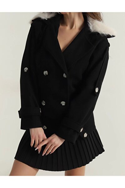 Azda Palton de damă căptușit cu blană, model:4565