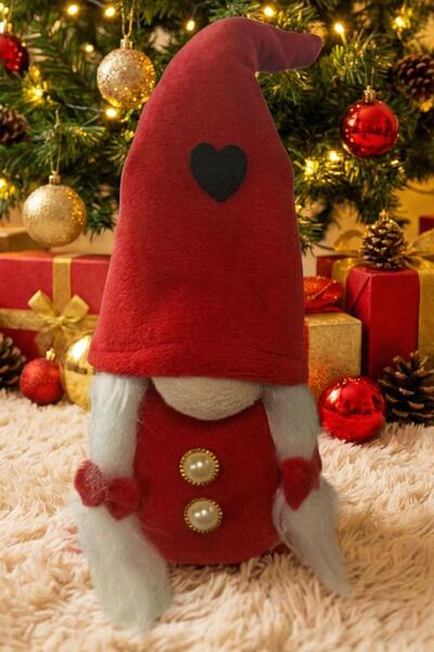 Sole Christmas Ornament Christmas Elf Dwarf Figure 30cm – Decorative Plush Figurine