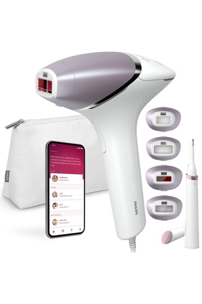 Philips Lumea IPL епилатор BRI949/00, 450000 импулса, сензор SmartSkin, 4 при...