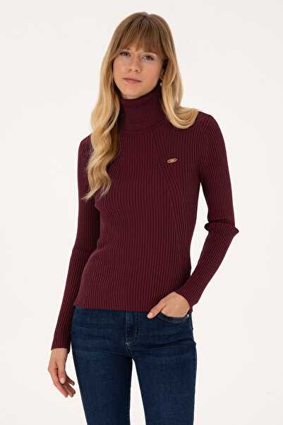 U.S. Polo Assn. Women's Burgundy Turtleneck Sweater 50314756-Vr177