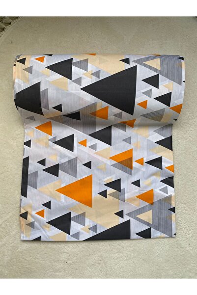 Teksev Odin Floral Patterned 100% Cotton Orange Duvet Cover, Bed Sheet, Pillowcase, Meterage Fabric | 100-240 cm