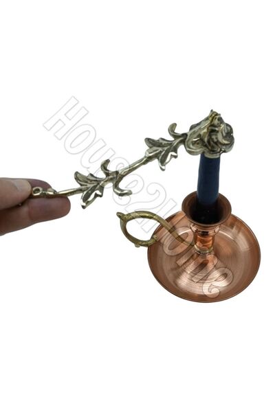 HOUSE2HOME El Yapımı Pirinç Mum Söndürücü – Dekoratif Mum Söndürme Aparatı