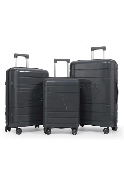 Generic 3-Piece PP Hard Shell Luggage Set | Lightweight Durable Suitcase with 360° Wheels for Travel