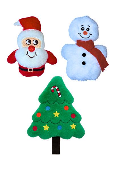 Havhav Christmas 3-Piece Dog Toy Set – Plush & Pull-Along Christmas Toys