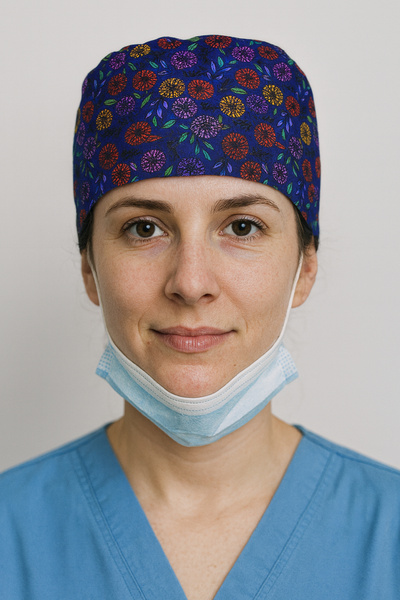 Lion Üniforma Lacivert Kasımpatı Desenli Cerrahi Bone Unisex – Likralı Doktor...