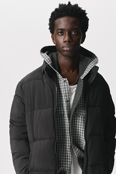 Pull & Bear Uzun şişme ceket