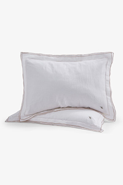 JOJOMIA Lole Oxford Pillow Case 50X70 Cream-Salmon