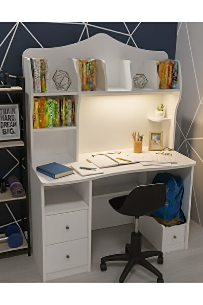 Home Öğrenci Çalışma Masası – Kitaplıklı 3 Çekmeceli Masa – Ergonomik & Fonks...