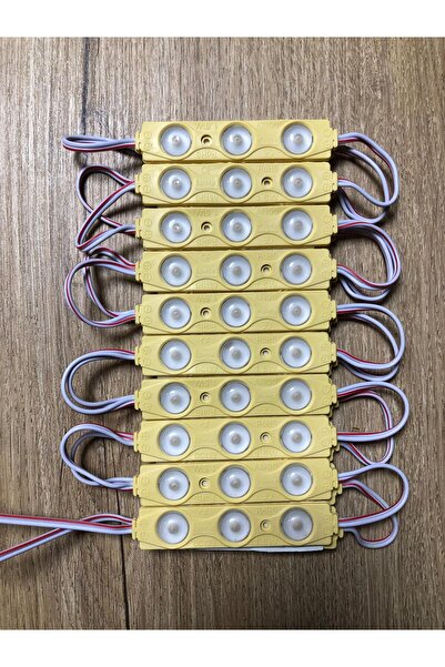KaraköyOnline 10 Adet 1.5 Watt Amber Modül Led 2835 Mercekli 12 Volt