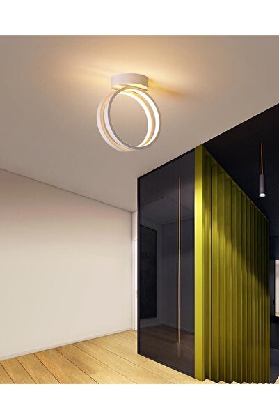 Elektroyou Casa Beyaz Plafonyer Modern Beyaz Ledli Avize