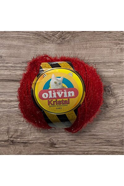 Olivin KRİSTAL YUMUŞAK SİMLİ İP KIRMIZI 100GR. 1 ADET YENİ ÜRÜN