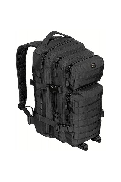 MFH RUCSAC negru - Ghiozdan Tactic Munca Calatorie Camping Airsoft Scoala - durabil marime 30 litri
