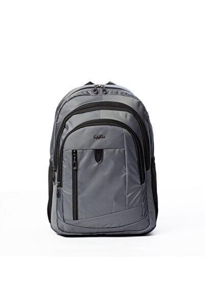 By Hakan My Polo 2135 School Bag Backpack Water Resistant Gray Black