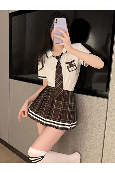 Butic Ekose JK School Okul Üniforma Kostüm Set Anime Cosplay Japon Japan Dress
