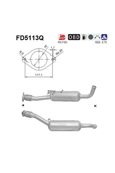 As Filtru Funingine/Particule Sist.De Esapament Nissan Primastar