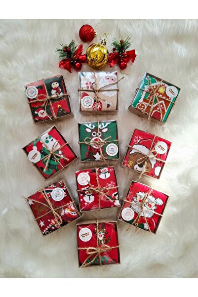 ALASEREN Коледен подарък в кутия от ацетат – цветни зимни чорапи в стилна опаковка 🎁