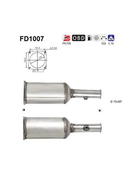 As Filtru Funingine/Particule Sist.De Esapament Citroen C5 2/C5 3 Peugeot 407...