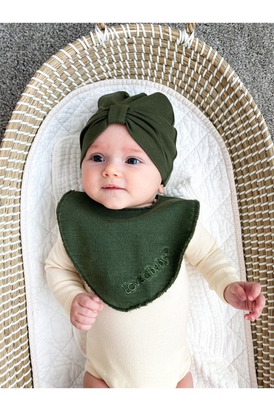 Lovedbaby Bavetica bebe din 100% bumbac certificat GOTS, Forest, One size