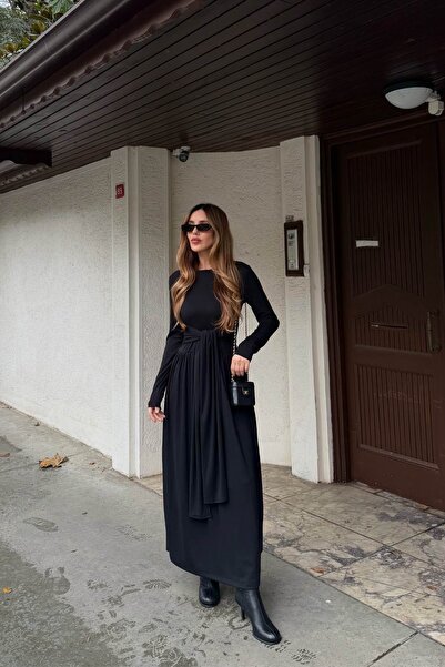 Laluvia Black Tie Dress - 4988