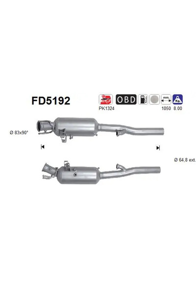 As Filtru Funingine/Particule Sist.De Esapament Mercedes-Benz A-Class/B-Class...