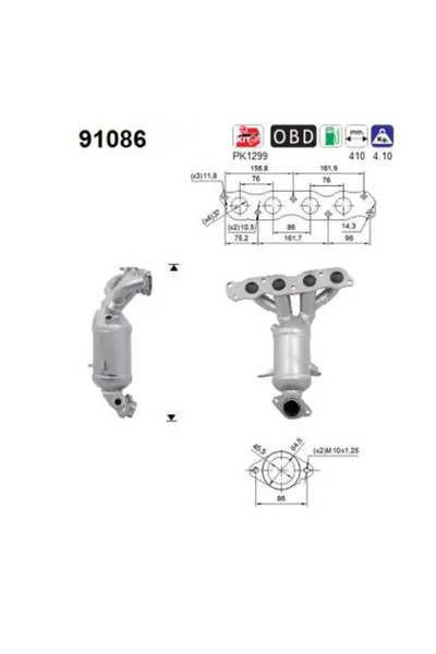 As Catalizator Opel Agila Suzuki Splash/Swift 4