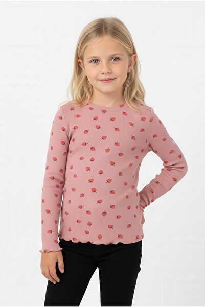 Kyron Girls' Printed Long Sleeve Corded Fabric Blouses / Comfortable and Styl...