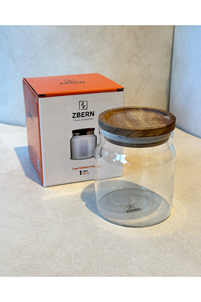 ZBERN AKASYA KAPAKLI CAM KAVANOZ - 500 ML