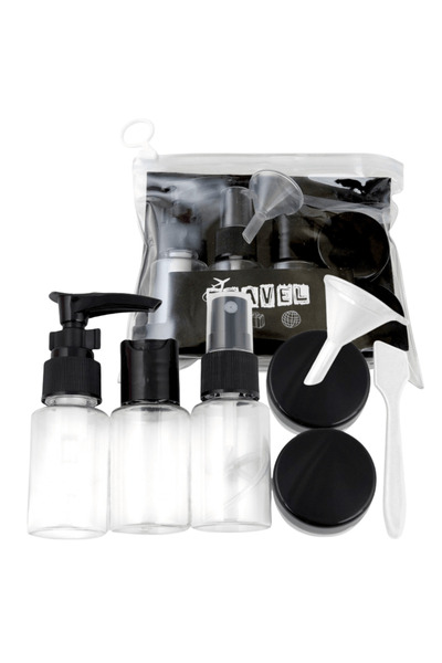 ECARLA - 7-in-1 Travel Accessories Set, Black