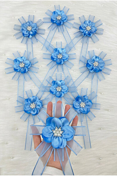 ZEYMERADE زينة عربة العروس الزرقاء، عربة العروس مع بروش واحد، هدية للعروس وال...