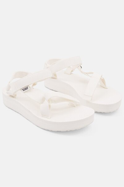 TEVA Women Velcro Chunky Sandals, Cream