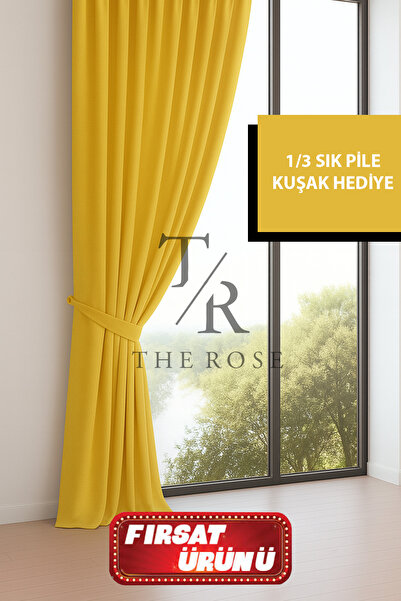 The Rose Жълта завеса Island, 1/3 затворена, с колан, еднокрилна, нов сезон