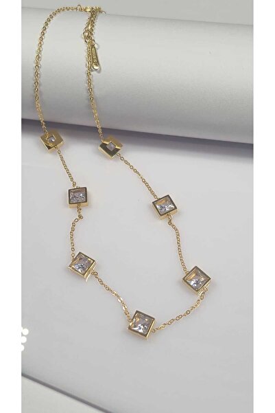 Mum Aşkı Square Stone Necklace