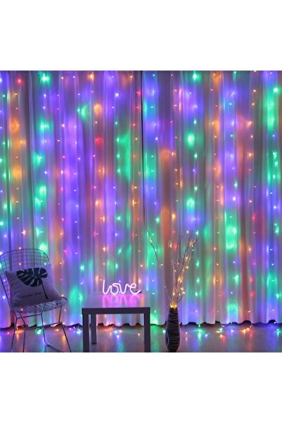 HOZRO 2m x 2m Curtain LED Light with 240 LEDs, Multicolor Decorative Indoor/O...