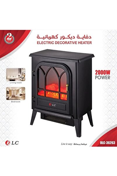 DLC 2000W Electric Decorative Heater, Black | DLC-36263