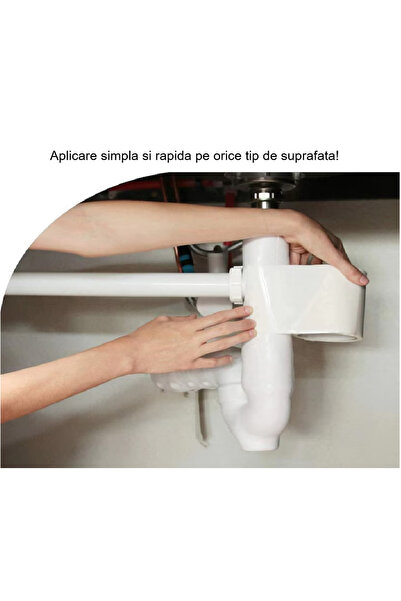 G Glixicom Banda Adeziva Cauciucata de Sigilare si Etansare Tevi sau Recipiente Glixicom 10 cm x 1, 5 M Alba